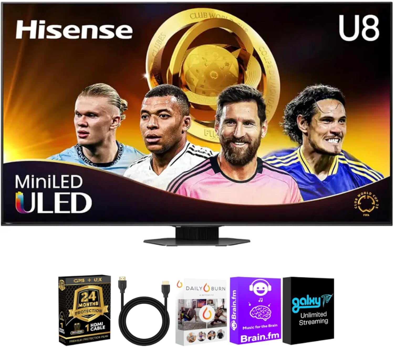 Hisense 75U8QGKIT1 75 inch Class U8 Series 4K Mini LED QLED Smart Google TV UHD HDR Dolby Vision Dolby Atmos 14