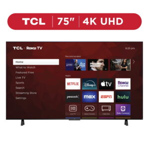 TCL 75” Class S4 (75S451) 4K UHD HDR Smart Roku TV