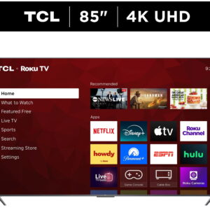 (Open Box) TCL 85" Class S4 4K UHD HDR Smart TV with Roku TV (NEW 2025) - 85S41CR