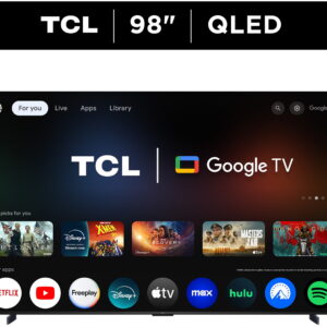 TCL 98" Q Series (NEW 2025) 4K QLED, 144Hz, Dolby Vision HDR & Dolby Atmos Google TV, including Built-in Google Assistant with Voice Remote – 98Q51CG