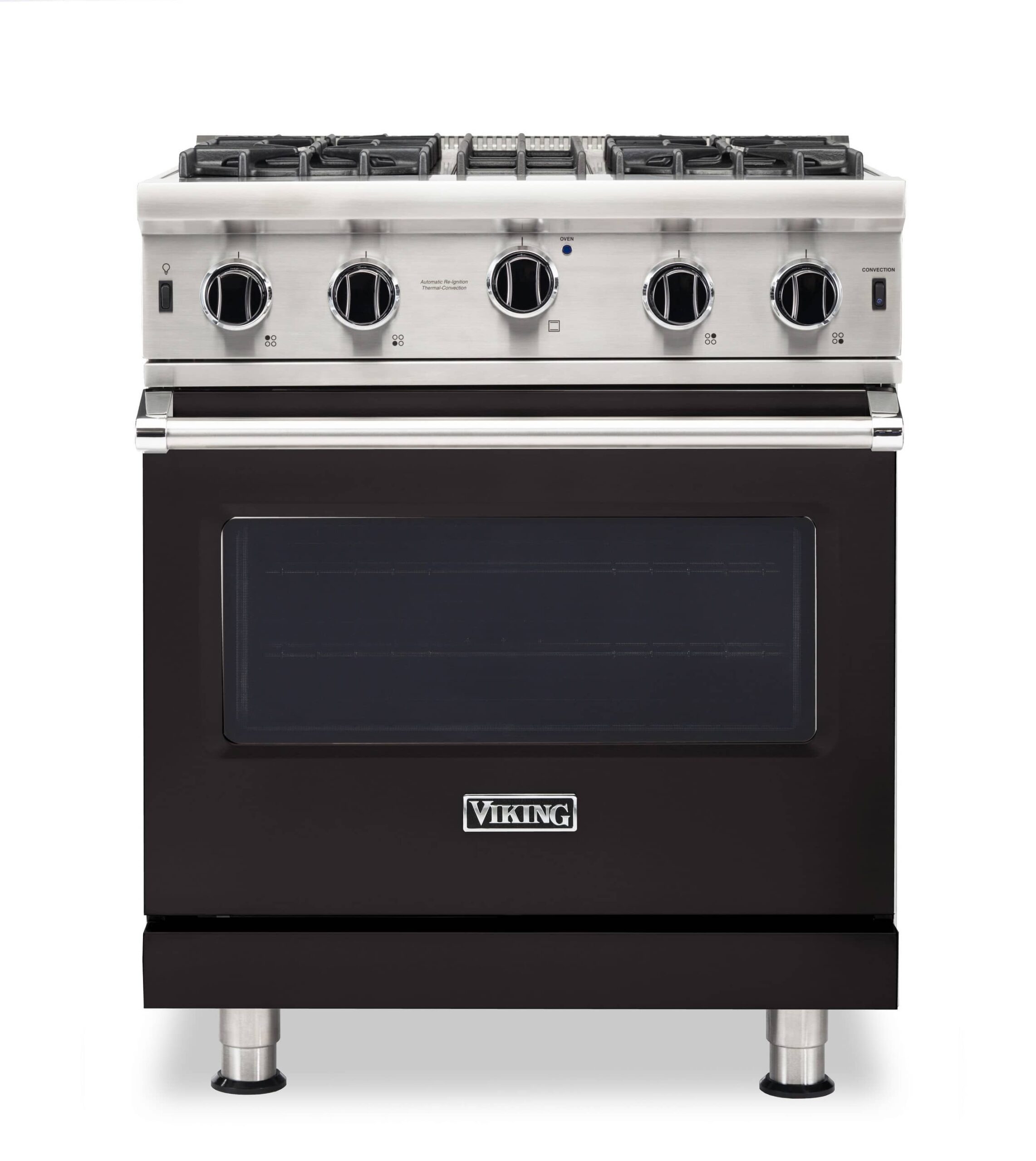 Viking - 30 in. Wide 4 burner 5-Series Gas Open Burner Range - Onyx