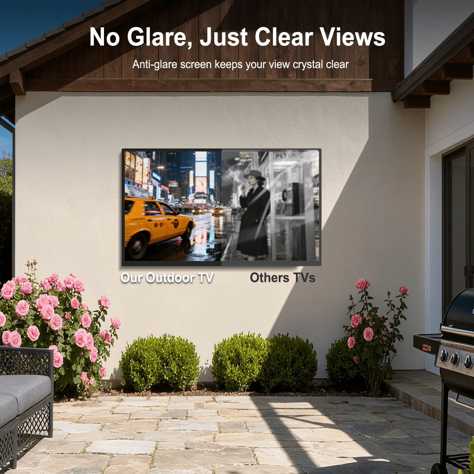 65"Outdoor TV, 4K UHD Smart TV, IP65 Waterproof, Suitable For Partial Sun, PatioBuilt-in Voice Assistant & Dolby Atmos| 360SPB® - Image 6