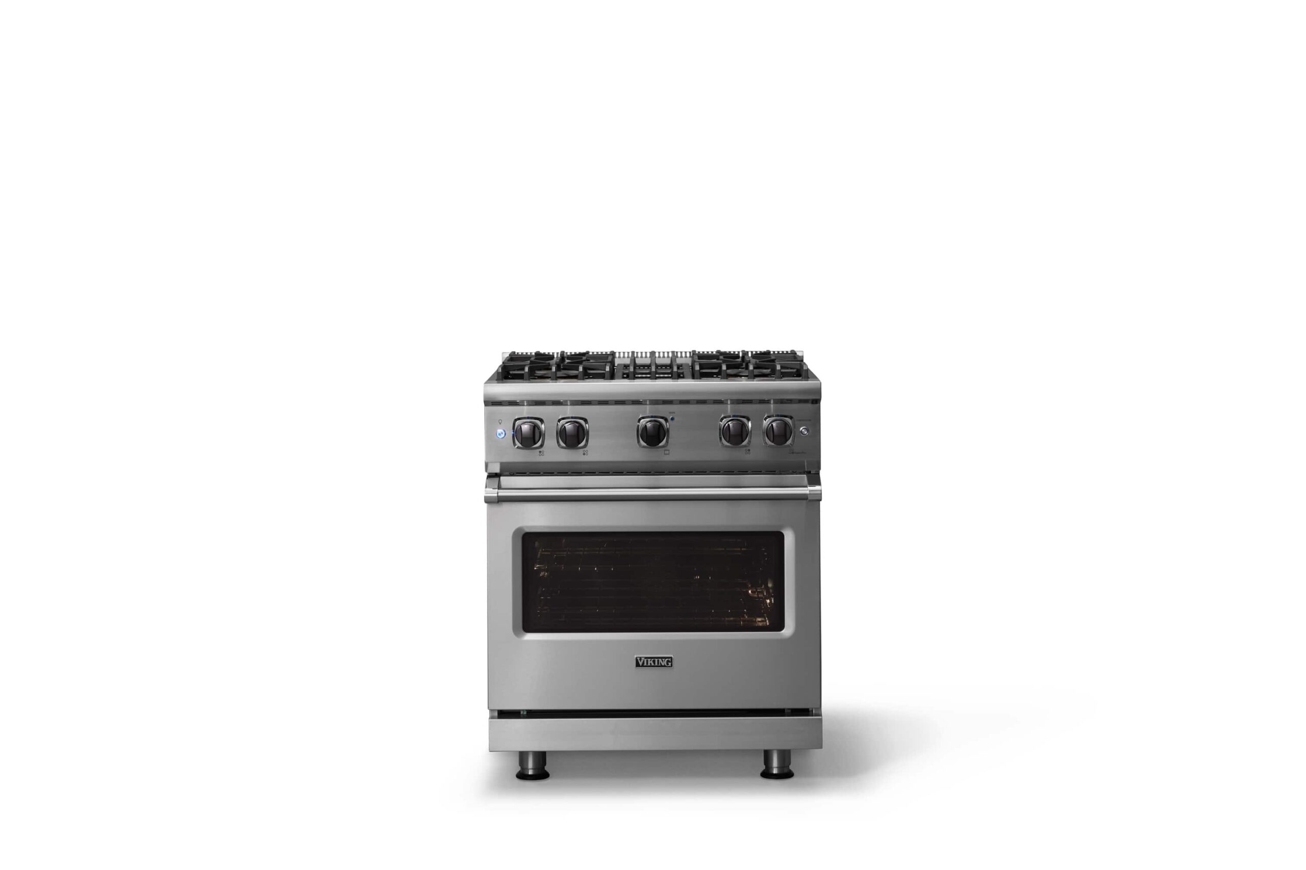 Viking - 30 in. Wide 4 Burner Professional 5 Series 4.0 Cu. Ft. Freestanding Gas Convection Range - Stainless Steel - Image 5
