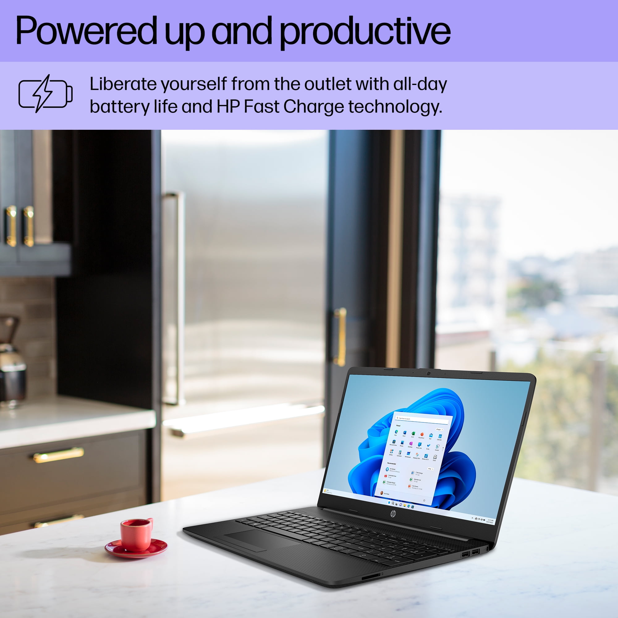 HP 15.6" Laptop, Intel Pentium Silver N5030, 4GB RAM, 128GB SSD, Jet Black, Windows 11 Home in S mode, 15-dw1783wm - Image 10