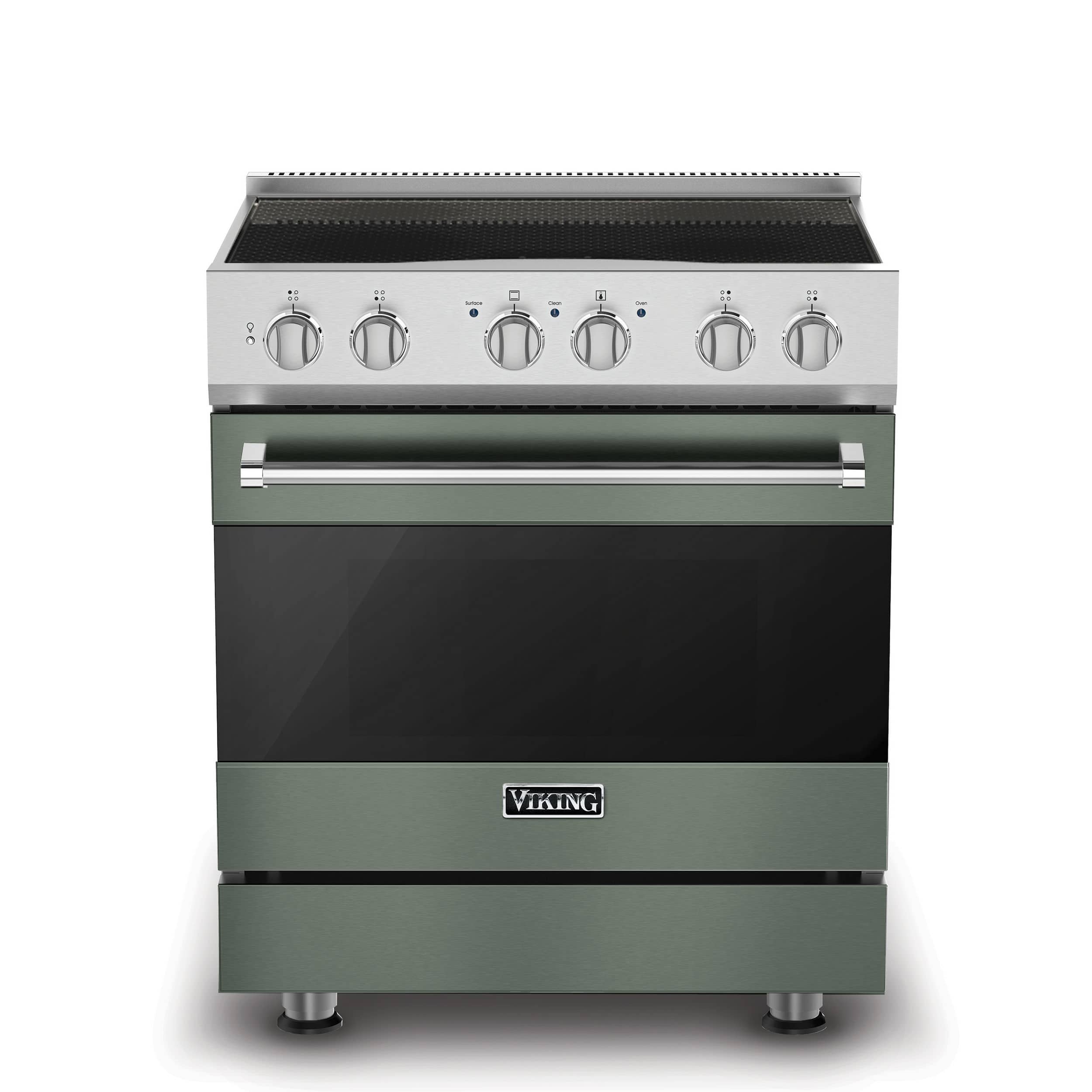 Viking - 30 in. Wide 4 Elements 3-Series Induction Self-Clean Range - Eucalyptus