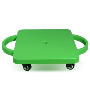 GSE Games & Sports Expert - Floor Scooter Board with Handles, Sitting Scooter for Kids Indoor Play, Fun Scoot Board - Green