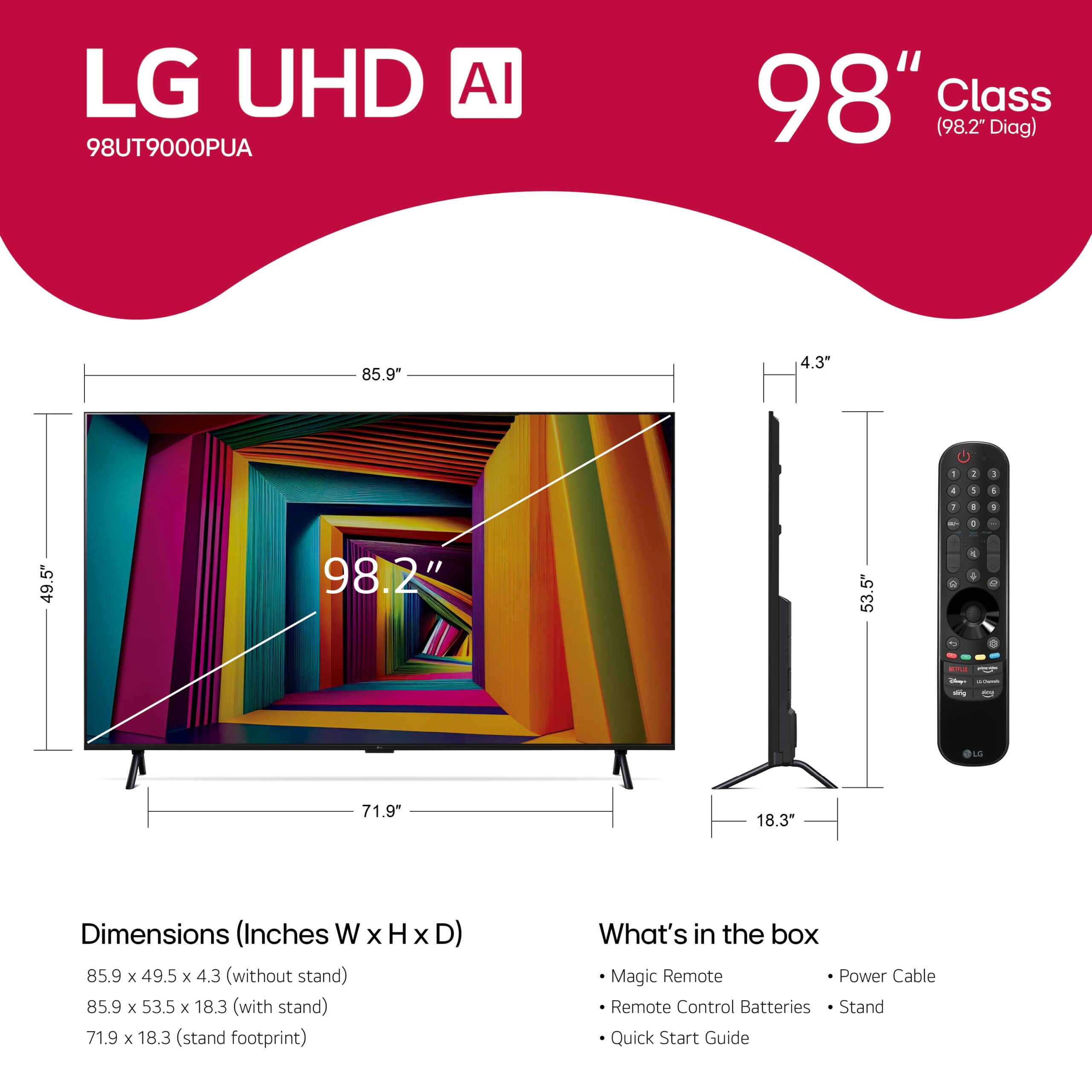 LG - 98” Class UT90 Series LED 4K UHD Smart webOS TV (2024) - Image 4