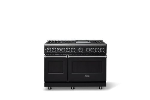 Viking - 48"W. 7.3 Cu. Ft. 7Series Self-Clean LP Dual Fuel 8 Burner Range/Griddle-Onyx - Onyx - Image 3