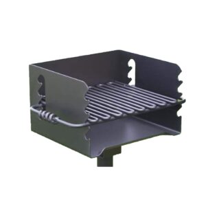 Pilot Rock - CBP-135 Park Style Outdoor Camping BBQ Charcoal Grill with Swivel - Black