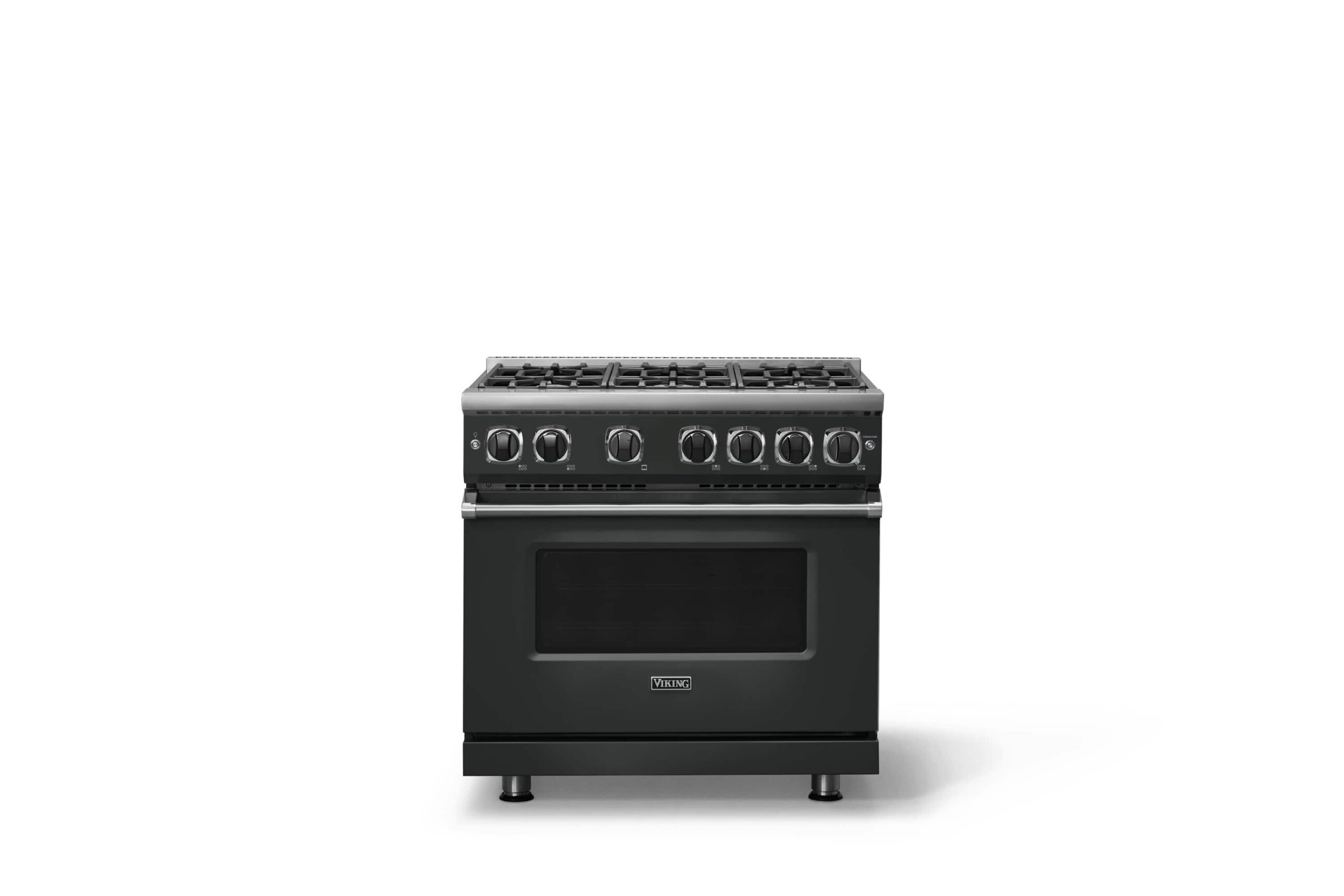 Viking - 36 in. Wide 6 Burner Pro 7 Series 5.6 Cu. Ft. Freestanding Sealed Burner Gas Convection Range - Antique Bronze - Antique Bronze