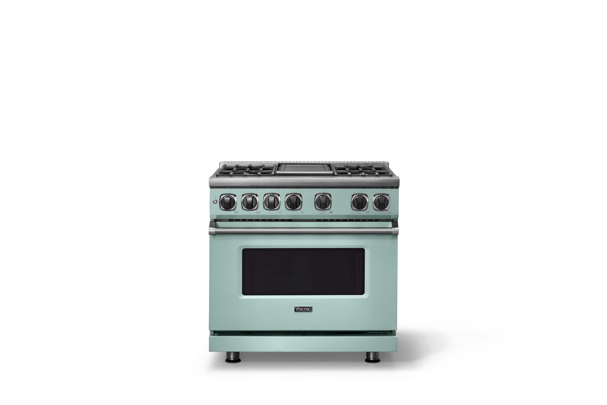 Viking - 36"W. 5.6 Cu. Ft. 7S Self-Clean LP Dual Fuel Range-Splash - Splash