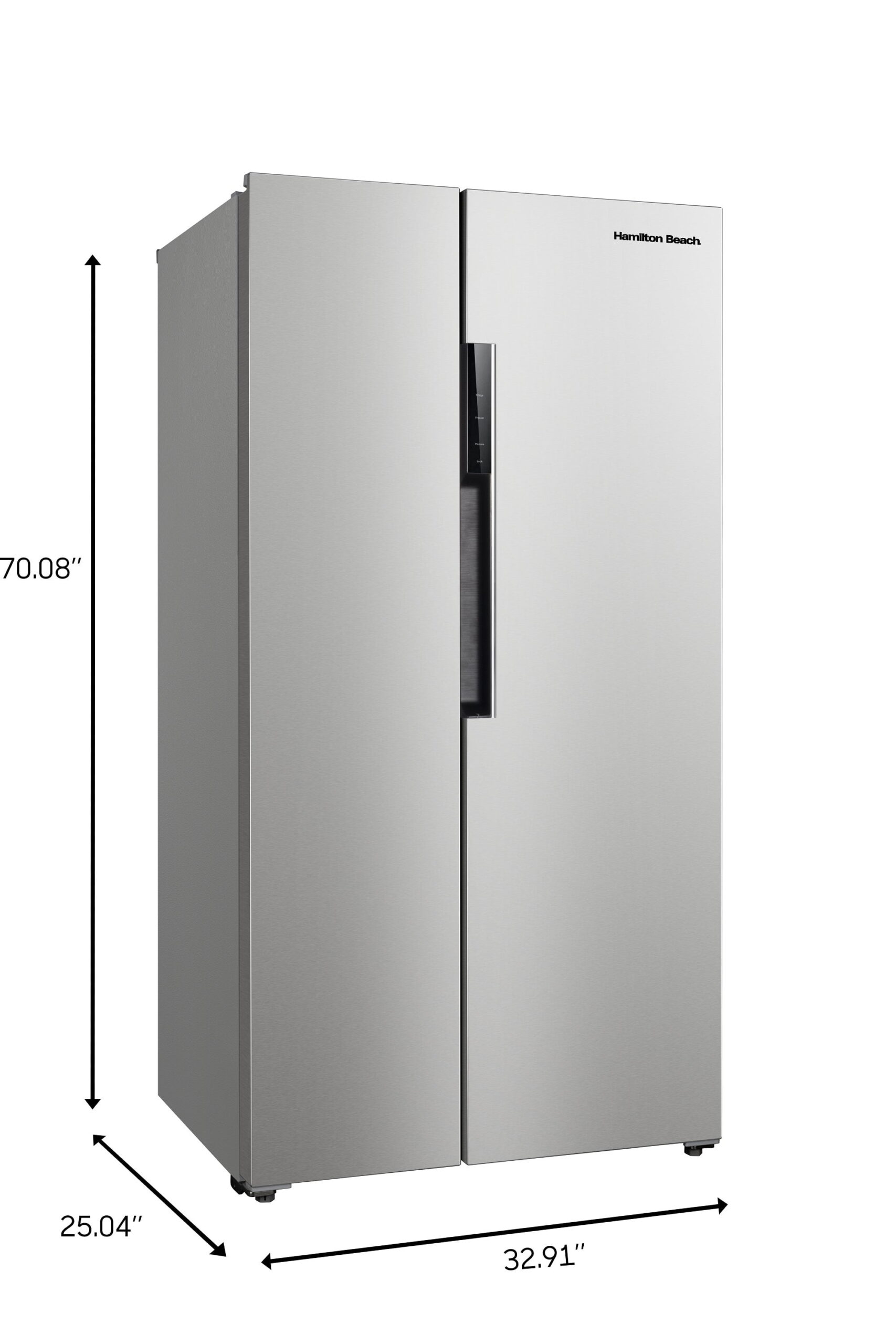 Hamilton Beach 15.6 Cu Ft Side by Side Refrigerator, Platinum Stainless Steel Fridge Freezer for Kitchen, Home, Office - Image 9
