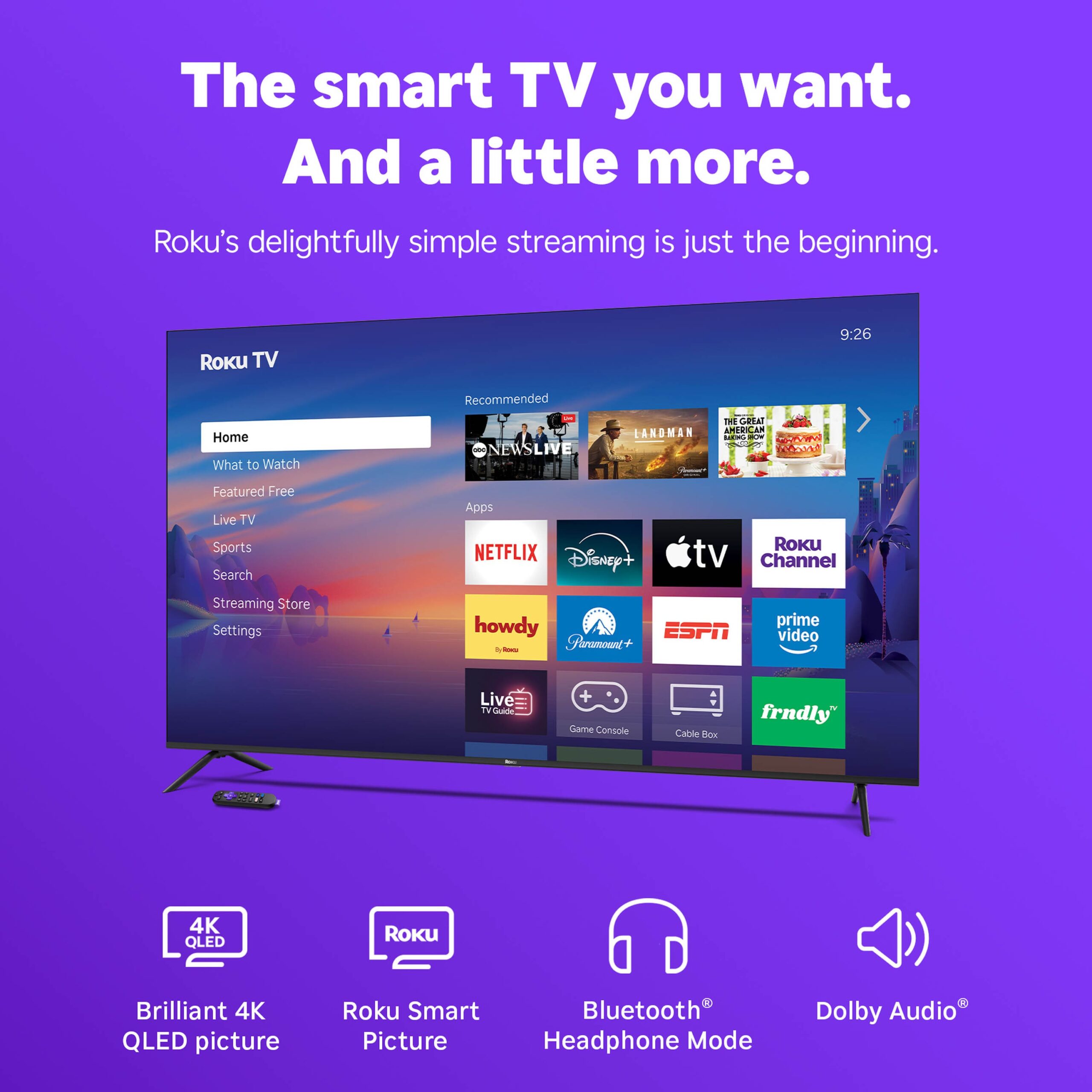 Roku - 75" Class Select Series 4K QLED Smart RokuTV (2026) - Image 4