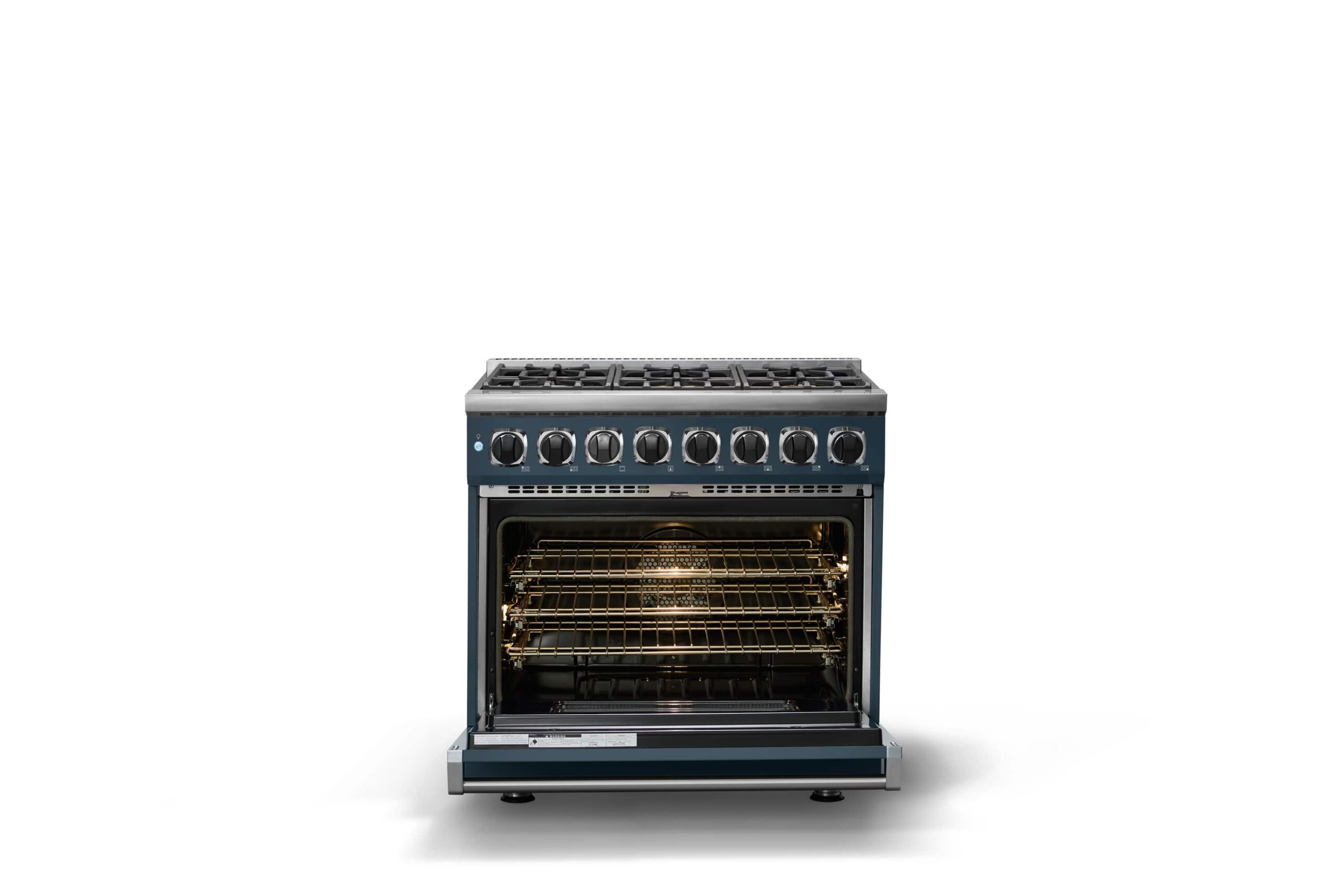 Viking - 36"W. 7Series 5.6 Cu. Ft. Dual Fuel LP Self-Clean 6 Burner Range-Squall - Squall - Image 5