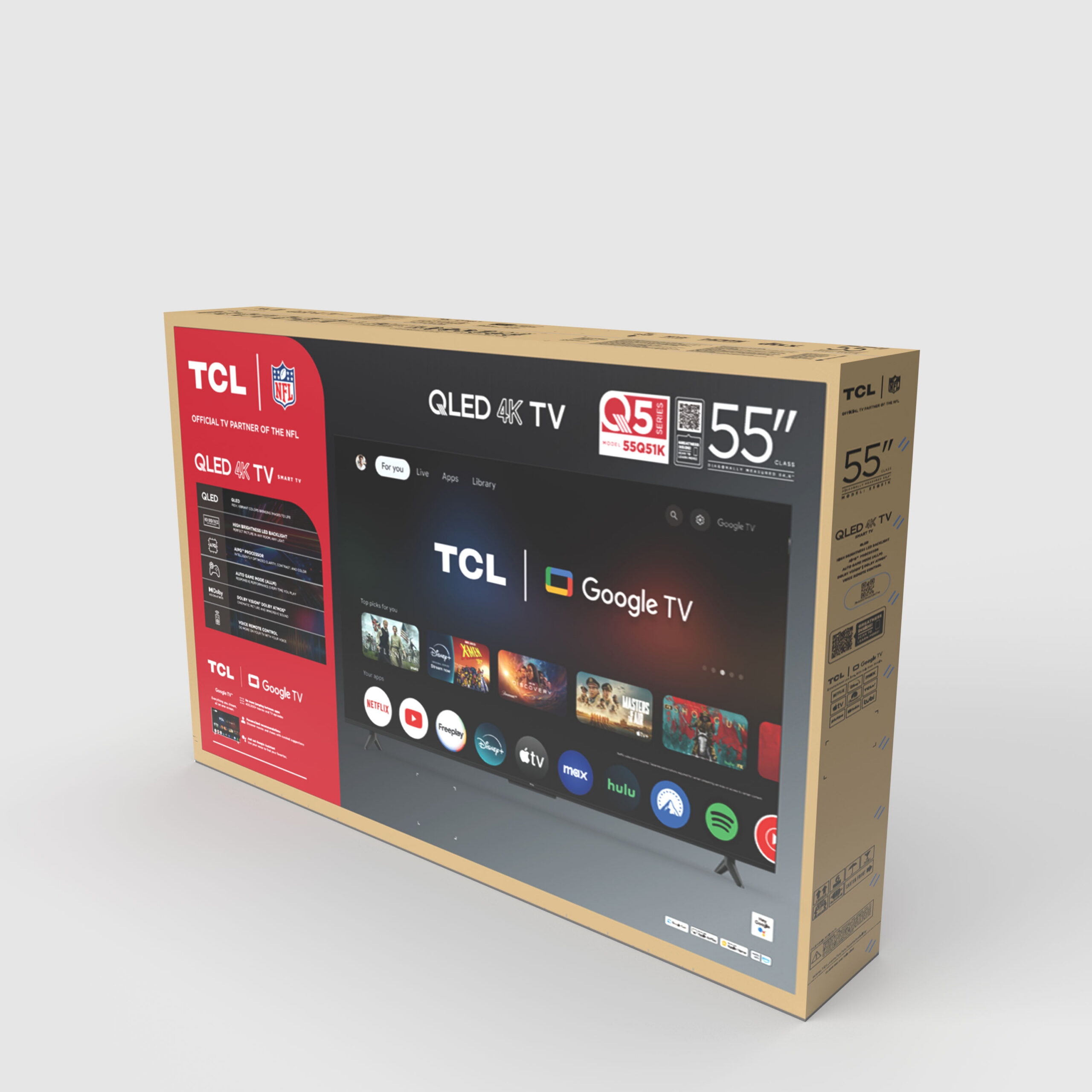 TCL 55" Q Series QLED 4K UHD HDR Smart Google TV (NEW 2025) - Dolby Vision, Dolby Atmos, Motion Rate 240, HDR 10+, Auto Game Mode - 55Q51K - Image 23
