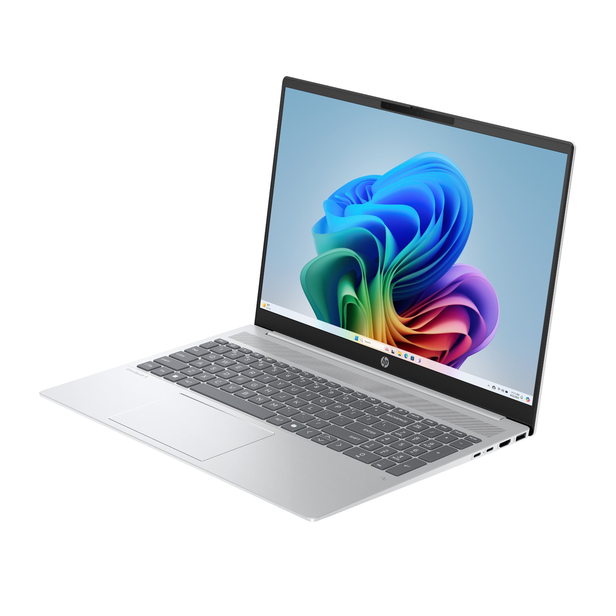 HP Omnibook 5 16 inch Windows 11 Laptop AMD Ryzen 7 AI PC 16GB RAM 512GB SSD Glacier Silver - Image 5
