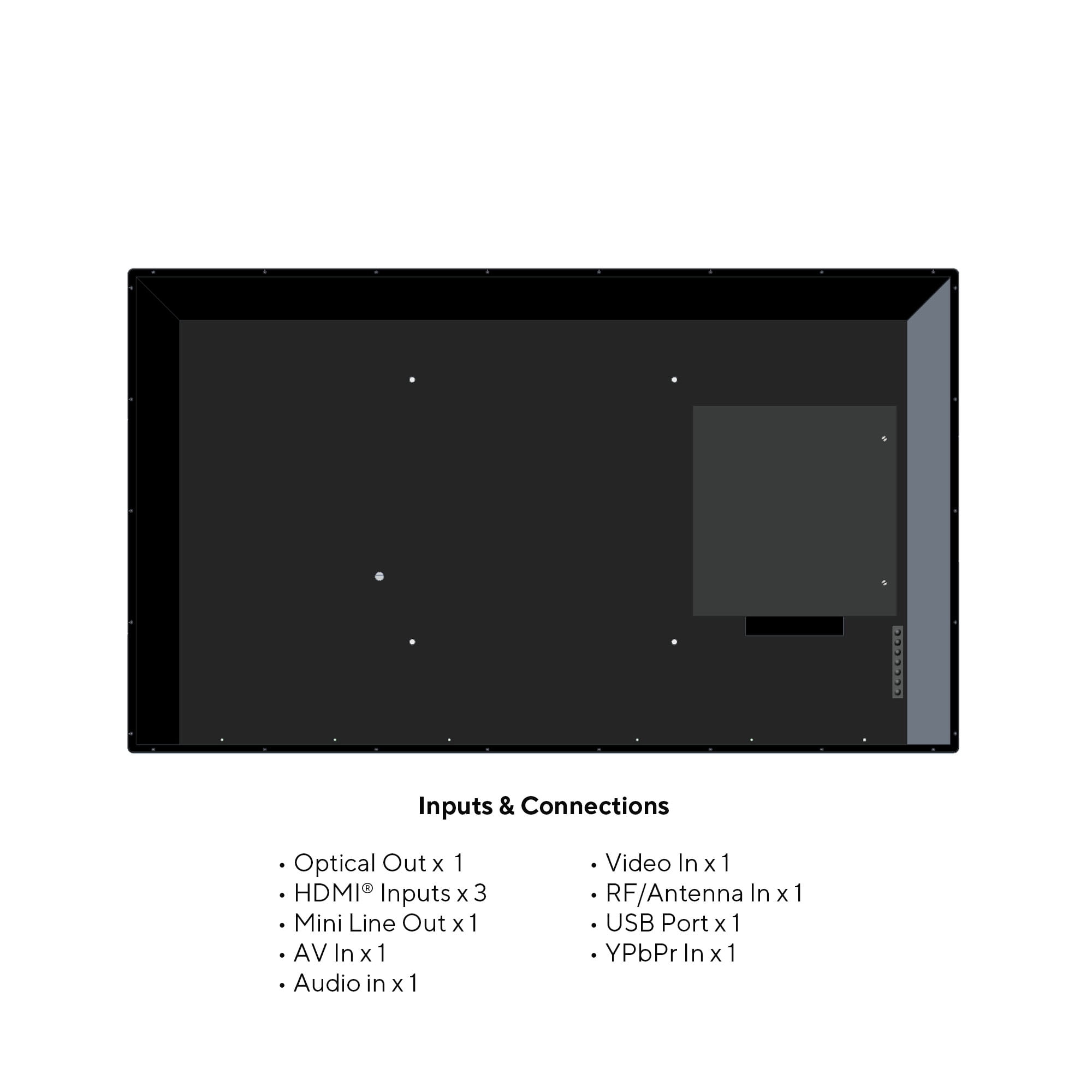 NavaTV 55" 4K UHD LED Partial Sun Outdoor Smart TV + Wall Mount, IP54 Weatherproof, Tempered Anti-Glare Television (NVTV550SM) - Image 7