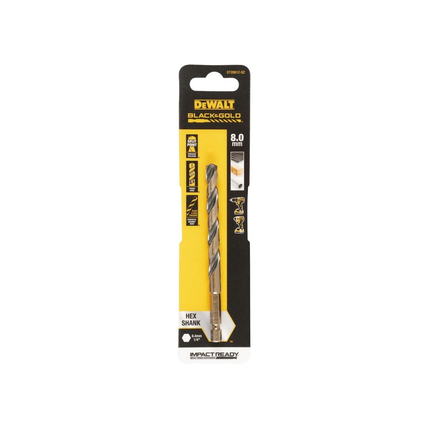 Dewalt Power Tools Black&gold Hex Hss-g Drill Bits - Image 3