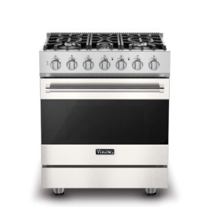 Viking - 3 Series 4.7 Cu. Ft. Self-Cleaning Freestanding Dual Fuel LP Gas Convection Range - Pure White - Pure White