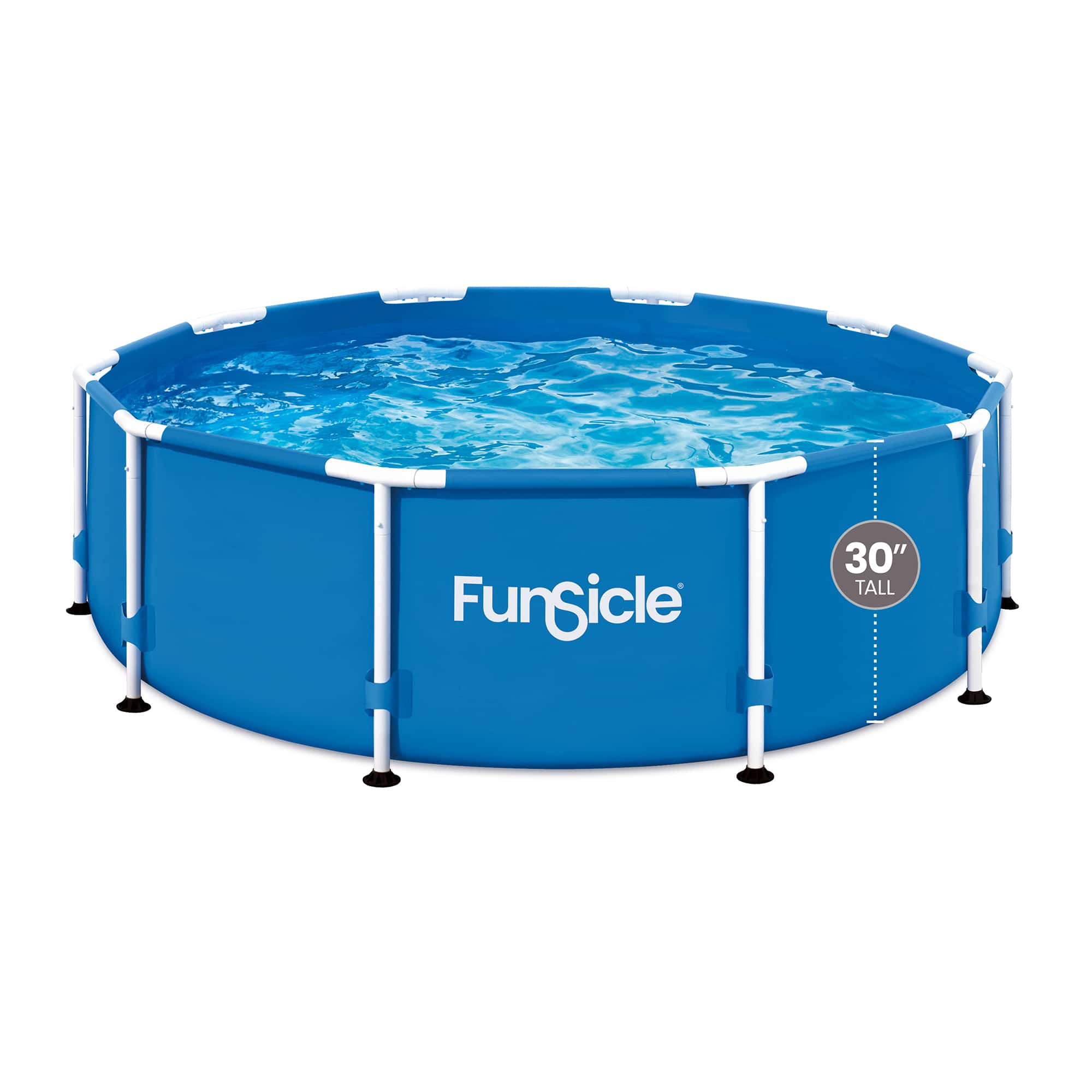 Funsicle - 10' x 30" Outdoor Activity Round Frame Above Ground Swimming Pool Set - Blue