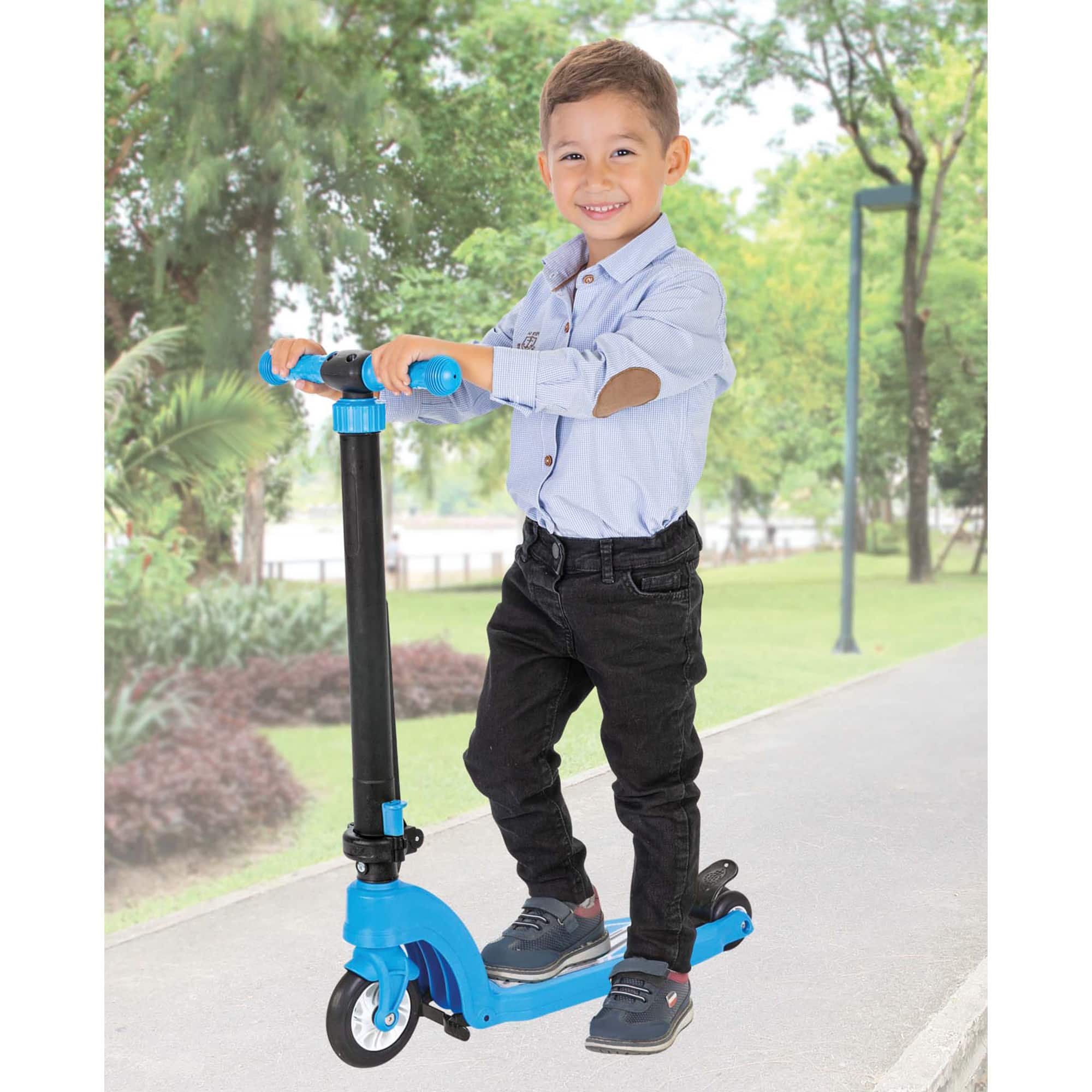 Pilsan - 07-360 Children's Outdoor Ride-On Toy Sport Scooter for Ages 6+ - Blue - Image 4
