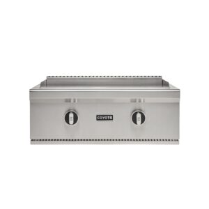 30" Coyote Outdoor Living Flat Top Grill Built-in Liquid Propane Gas (LP) - Stainless Steel