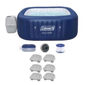 Coleman Hawaii Hot Tub + Bestway SaluSpa Spa Seat with Adjustable Legs - Blue