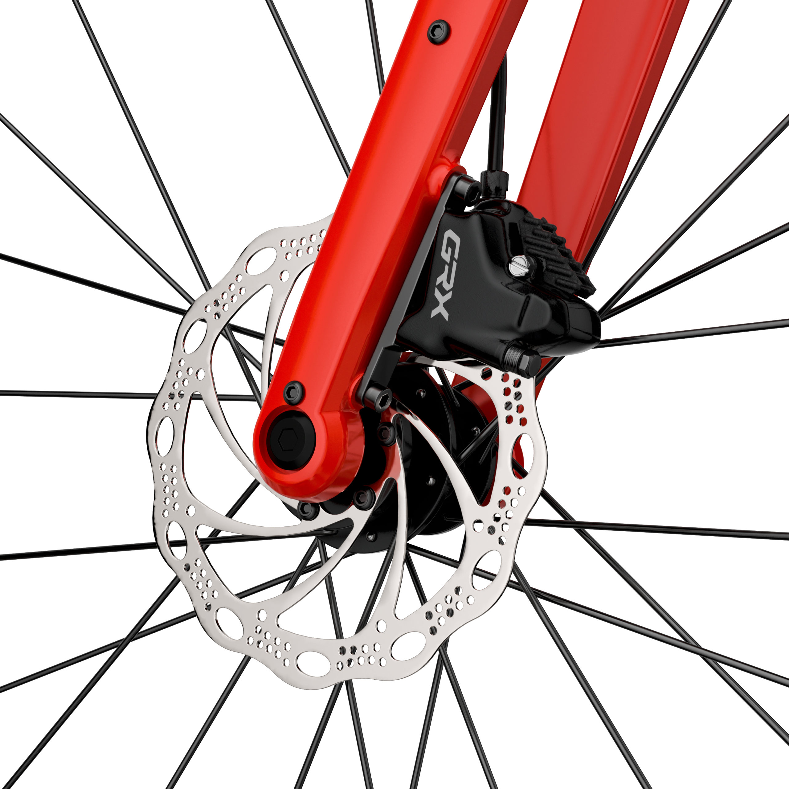 Vanpowers - UrbanCross-Ultra Lightweight Gravel E-Bike-L Size - Lava Red and Coke Black - Image 5