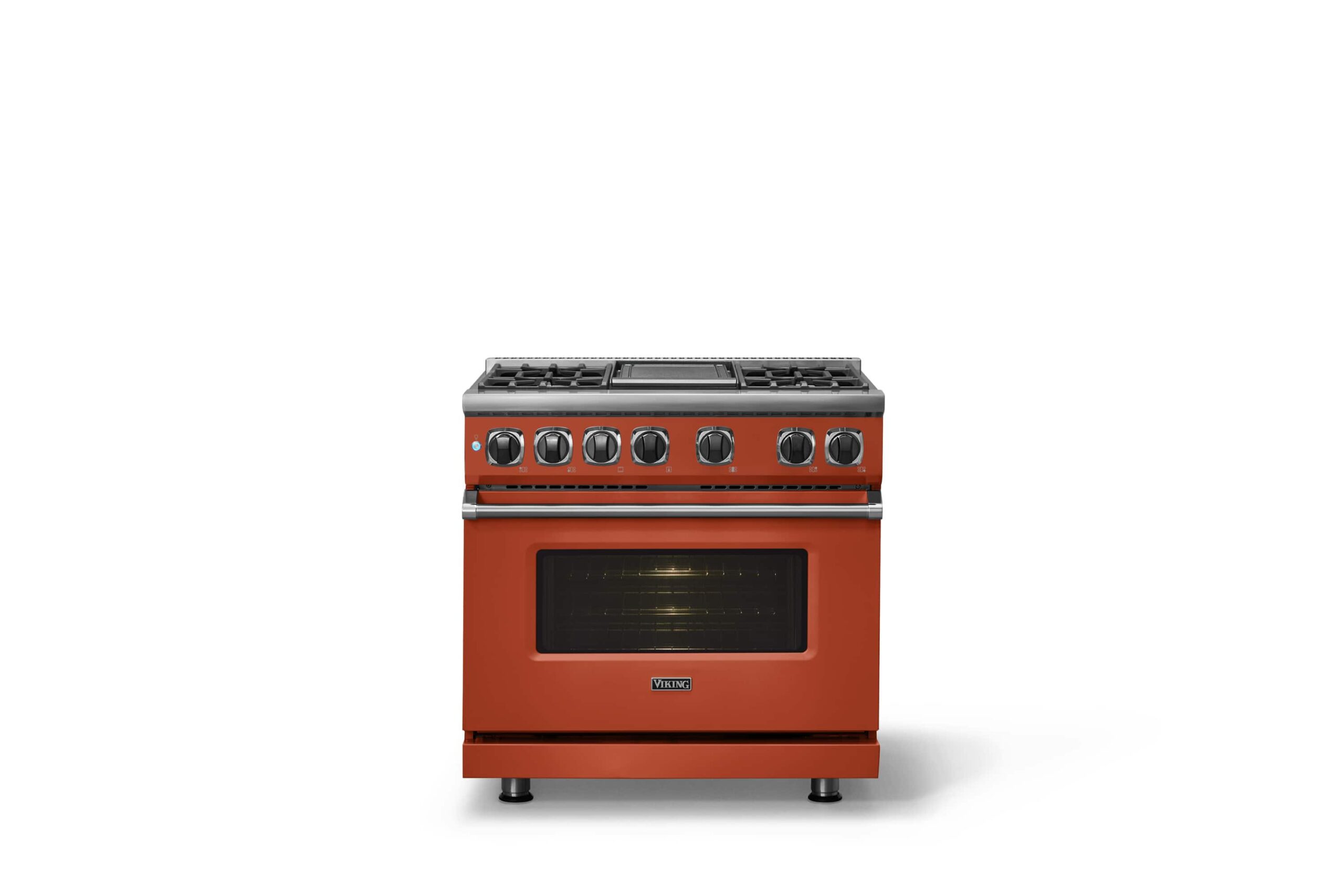 Viking - 36"W. 5.6 Cu. Ft. 7S Self-Clean LP Dual Fuel Range-Spiced Cider - Spiced Cider - Image 4