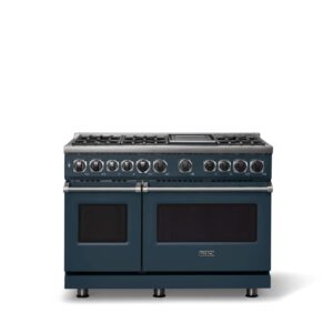Viking - 48"W. 7.3 Cu. Ft. 7Series Self-Clean LP Dual Fuel 8 Burner Range/Griddle-Squall - Squall