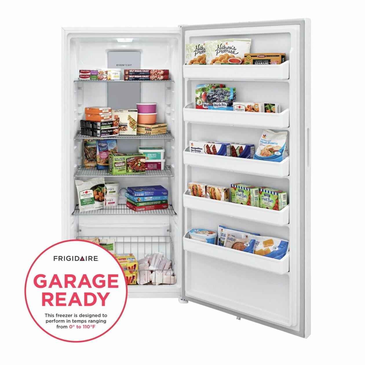 Frigidaire FFUE2022AW 20 Cu. Ft. Reversible Door Upright Freezers, Garage Ready, White - Image 3