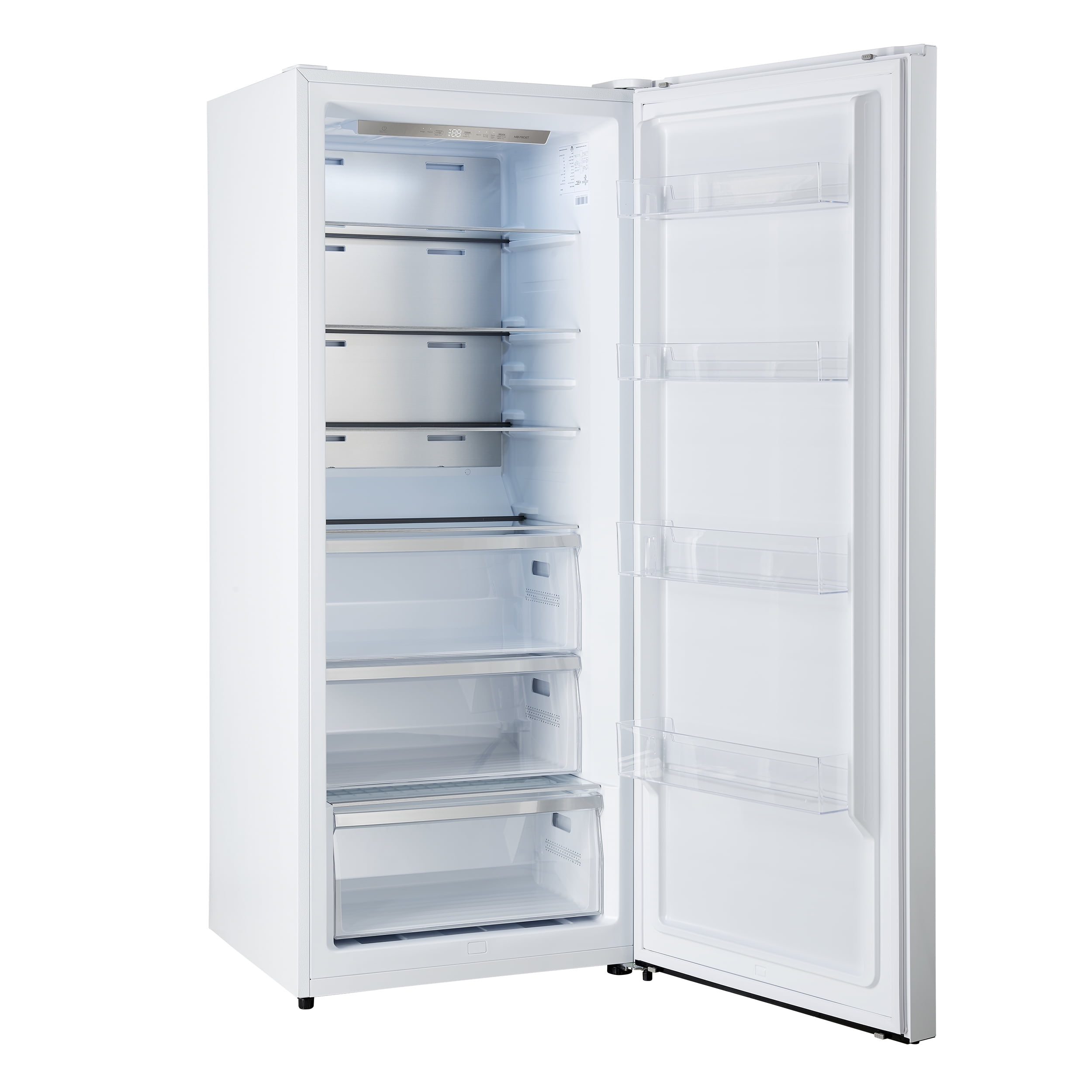 Forno Maderno 28-Inch Convertible Freezer/Refrigerator in White with Antique Brass Handle, 13.6 cu.ft. Right Swing - Image 3