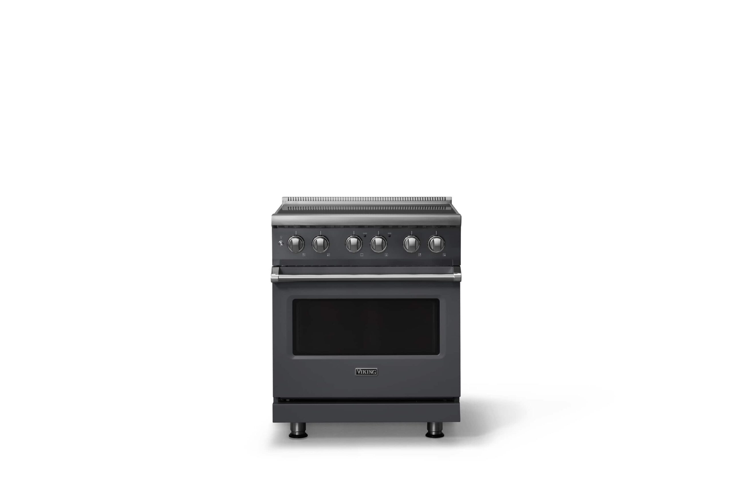 Viking - 30 in. Wide 4 Elements Pro 5 Series 4.7 Cu. Ft. Freestanding Induction Convection Range - Cast Black